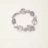 Original detail view of Clear Quartz, Amethyst & Cultured Pearl Bracelet