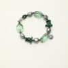 Aura & Qi detail 1J7A2288 Original detail view of Malachite, Fluorite & Cultured Pearl Bracelet