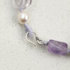 Original detail view of Clear Quartz, Amethyst & Cultured Pearl Bracelet