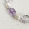 Original detail view of Clear Quartz, Amethyst & Cultured Pearl Bracelet