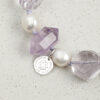 Original detail view of Clear Quartz, Amethyst & Cultured Pearl Bracelet