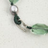 Aura & Qi detail 1J7A2315 Original detail view of Malachite, Fluorite & Cultured Pearl Bracelet