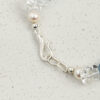 Original detail view of Clear Quartz, Aquamarine & Cultured Pearl Bracelet