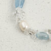 Original detail view of Clear Quartz, Aquamarine & Cultured Pearl Bracelet