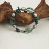 Aura & Qi detail 1J7A2384 Original detail view of Malachite, Fluorite & Cultured Pearl Bracelet