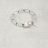 Original detail view of Clear Quartz, Tourmaline & Cultured Pearl Bracelet