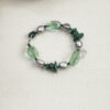 Aura & Qi detail 1J7A2386 Original detail view of Malachite, Fluorite & Cultured Pearl Bracelet