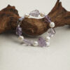 Original detail view of Clear Quartz, Amethyst & Cultured Pearl Bracelet