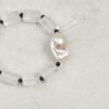 Original detail view of Clear Quartz, Tourmaline & Cultured Pearl Bracelet
