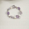 Original detail view of Clear Quartz, Amethyst & Cultured Pearl Bracelet