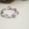 Original detail view of Clear Quartz, Amethyst & Cultured Pearl Bracelet