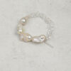 Aura & Qi detail 1J7A2411 Original detail view of Clear Quartz & Cultured Pearl Bracelet