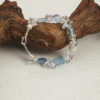 Original detail view of Clear Quartz, Aquamarine & Cultured Pearl Bracelet