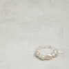 Aura & Qi detail 1J7A2428 Original detail view of Clear Quartz & Cultured Pearl Bracelet
