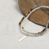 Original detail view of Triple-Strand Moonstone & Cultured Pearl Bracelet