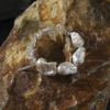 Aura & Qi detail 1J7A2501 Original detail view of Clear Quartz & Cultured Pearl Bracelet