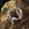 Original detail view of Clear Quartz, Tourmaline & Cultured Pearl Bracelet