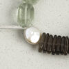 Original detail view of Smoky Quartz, Green Crystal & Cultured Pearl Bracelet