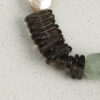 Original detail view of Smoky Quartz, Green Crystal & Cultured Pearl Bracelet