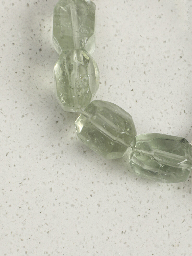 Original detail view of Smoky Quartz, Green Crystal & Cultured Pearl Bracelet