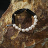 Original detail view of Agate & Cultured Pearl Bracelet