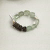 Original detail view of Smoky Quartz, Green Crystal & Cultured Pearl Bracelet