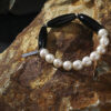 Original detail view of Agate & Cultured Pearl Bracelet