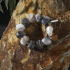 Original detail view of Agate & Cultured Pearl Bracelet