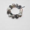 Original detail view of Agate & Cultured Pearl Bracelet