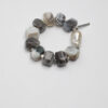 Original detail view of Agate & Cultured Pearl Bracelet