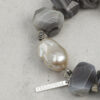 Original detail view of Agate & Cultured Pearl Bracelet