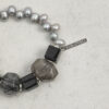 Original detail view of Agate, Rutilated Quartz & Cultured Pearl Bracelet