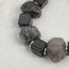 Original detail view of Agate, Rutilated Quartz & Cultured Pearl Bracelet