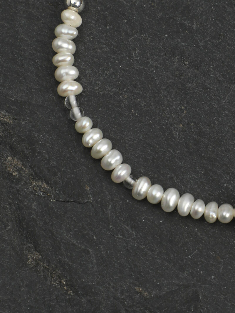 Original detail view of Clear Quartz, Topaz & Cultured Pearl Bracelet
