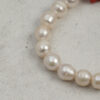 Original detail view of Red Coral & Cultured Pearl Bracelet
