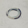 Original detail view of Triple-Strand Lapis Lazuli, Aquamarine & Cultured Pearl Bracelet