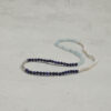 Original detail view of Triple-Strand Lapis Lazuli, Aquamarine & Cultured Pearl Bracelet