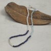 Original detail view of Triple-Strand Lapis Lazuli, Aquamarine & Cultured Pearl Bracelet
