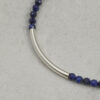 Original detail view of Triple-Strand Lapis Lazuli, Aquamarine & Cultured Pearl Bracelet