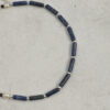 Original detail view of Double-Strand Lapis Lazuli, Tourmaline & Cultured Pearl Bracelet