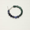 Original detail view of Malachite, Blue-Veined Stone & Cultured Pearl Bracelet