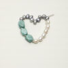 Original detail view of Amazonite & Cultured Pearl Bracelet