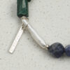 Original detail view of Malachite, Blue-Veined Stone & Cultured Pearl Bracelet