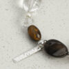 Original detail view of Clear Quartz, Smoky Quartz, Tiger’s Eye & Cultured Pearl Bracelet