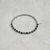 Original detail view of Double-Strand Blue-Veined Stone & Cultured Pearl Bracelet