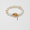 Original detail view of Citrine & Cultured Pearl Bracelet