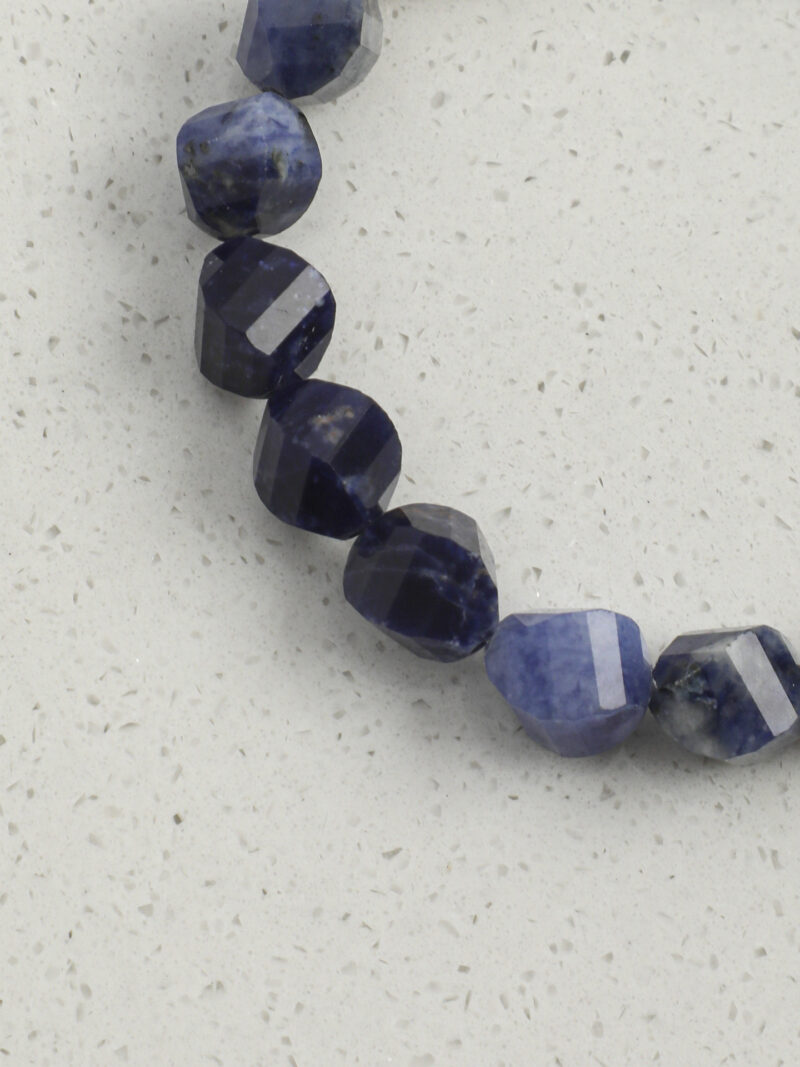 Original detail view of Malachite, Blue-Veined Stone & Cultured Pearl Bracelet
