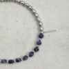 Original detail view of Double-Strand Blue-Veined Stone & Cultured Pearl Bracelet