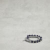 Original detail view of Double-Strand Blue-Veined Stone & Cultured Pearl Bracelet