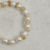 Original detail view of Citrine & Cultured Pearl Bracelet